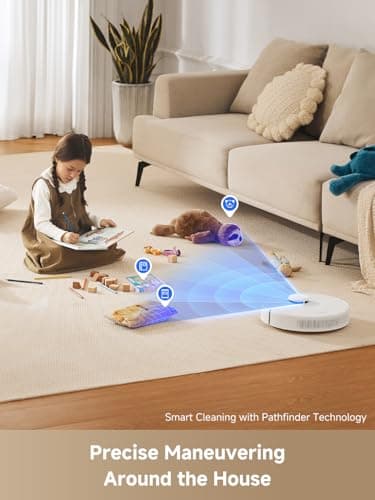 DREAME D10 Plus Gen 2 Robot Vacuum and Mop with Self Emptying Base for 90 Days of Cleaning, 6000 Pa Suction and LiDAR Navigation, Obstacle Avoidance, Wi-Fi Connected 6