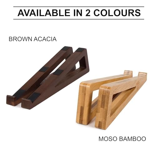 S&A WOODCRAFT Wooden Laptop Stand, Portable Desk Laptop Holder for Tablet with Carry Pouch, Compact Travel Laptop Stand with Protective Silicone Pads, Suitable for Laptops and Tablets 9