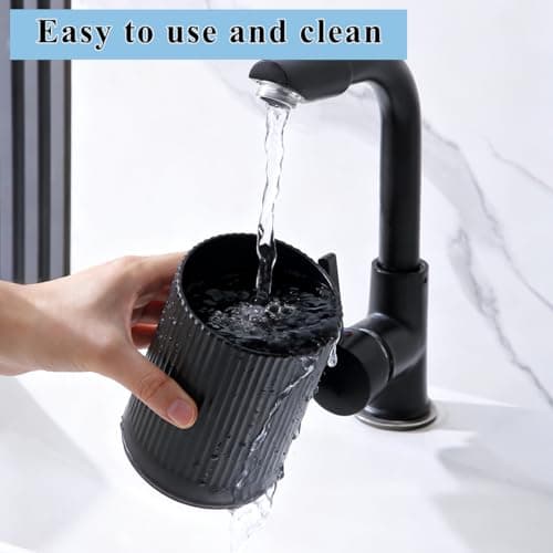 Kyraton Cooking Utensils Holder 2pcs, 360° Rotating Heavy Duty Plastic Kitchen Utensil Holder for Countertop, The Small Utensil Crock for Cutlery Silverware, Tooth Brush, Desk Pencil Pen 5