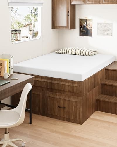 Zenzy 3" Twin Extra Long Firm Memory Foam Mattress Topper, [Removable] [Washable] Cover and [Adjustable] Straps, CertiPUR-US Certified Firm Mattress Topper Twin XL for College Dorm- White