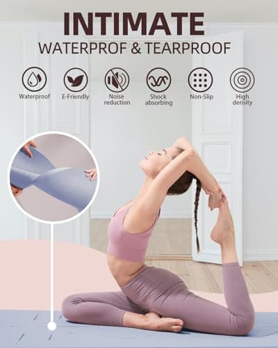 YOTTOY Yoga Mat, 72"x 32"x1/3" Extra Wide Non-Slip Exercise Fitness Yoga Mats,Eco-Friendly TPE Exercise Mats for Women Men Home Workout with Strap Bag (Nile, 72x32x1/3) 7