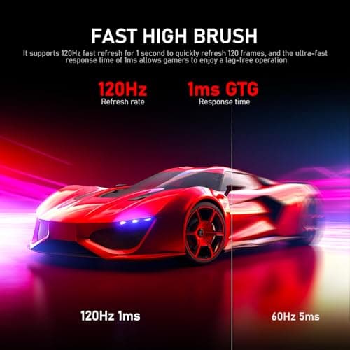 Gawfolk 34 Inch Ultrawide Curved 120Hz Gaming Computer Monitor 1500R PC screen 21:9 UWQHD (3440x1440) ,G-Sync,128%sRGB,178° Viewing Angle,HDMI、Display Port,Compatible with wall mounting 75×75MM- Black 5