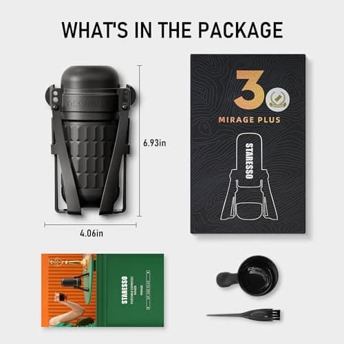 STARESSO PLUS SP300 Espresso Machine, Manual Portable Coffee Maker Compatible Ground Coffee with Pressurized Filter, Espresso Maker for Home Travel Camping Office, Non-Electric 7