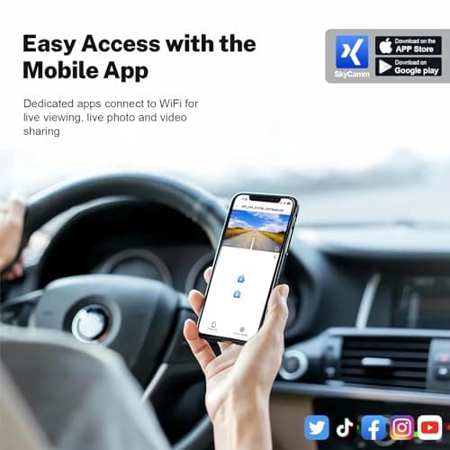 Mangoal 4K Dash Cam Custom fit for Dodge RAM 1500/2500/3500 2019 2020 2021 2022 2023 2024 (Model D), Rebel Big Horn Laramie, UHD 2160P Video, OEM Look App & WiFi,Loop Recording G-Sensor, 64GB Card 6