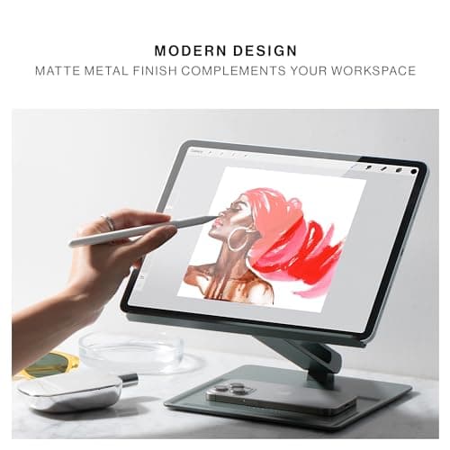 Native Union Desk Laptop Stand – Height Adjustable Ergonomic Computer Stand – Compatible with MacBook Air/Pro, iPad, Dell, HP, Lenovo, Microsoft Surface & Laptops & Tablets Up to 5kg (Sand Stone) 8