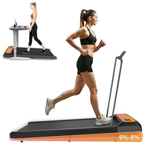 Walking with Incline Pad and Handle Bar, 3 in 1 Mini Walking Machine, 2.5HP Low Noise Treadmill for Home with Remote Control, Treadmill with Handle Bar, Running Pad with Remote Control