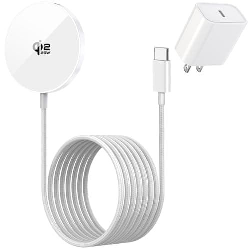 25W Magnetic Wireless Charger for iPhone 17 16 Fast Charging[Apple MFi Certified]6FT Qi2.2 Certified 35W USB-C Adapter Mag Safe Fast Charging Pad for iPhone 17 Pro Max/17 Pro/16/15/14,Mag-Safe Charger