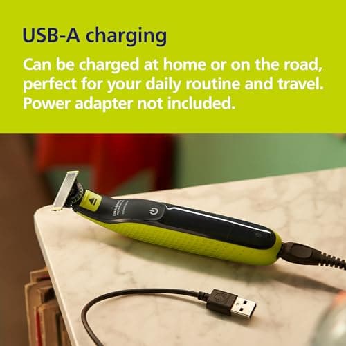 Philips Norelco One 360 Hybrid Face, Electric Beard Trimmer and Shaver, with 360 Technology, 1x 360 for Face, 5in1 Adjustable Comb, Model QP2724/90 6