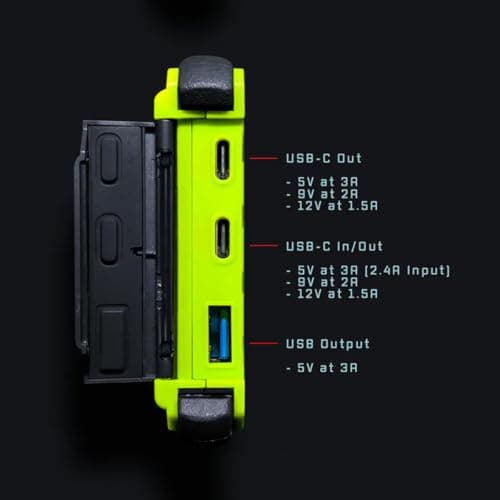 Dark Energy Poseidon Pro Indestructible Portable Charger with Spectre 8W Solar Panel | USB-A and USB-C, Ultra-Durable Armorflex, Ultra-Lite Flexible Panels | Signature Series Plugs, Black 7