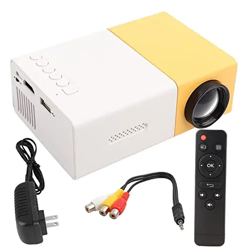 Mini Stylish Portable Home Theater, LED Projector with Native Resolution 320 x 240 Pixels HDMI VGA Multimedia Player Home Theater for Home Entertainment