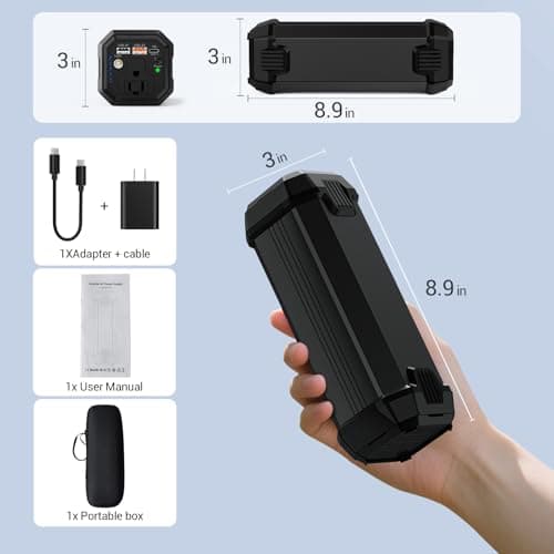 PADJYYUSZ Portable Laptop Power Bank with 120W AC Outlet, 31200mAh Portable Laptop Charger, 65W PD USB C Backup Power Source for Travel and Outdoor Activities 5