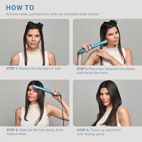 BaBylissPRO Flat Iron Hair Straightener, 1 Inch Nano Titanium, Hair Styling Tools & Appliances, BNT4072TUC 6