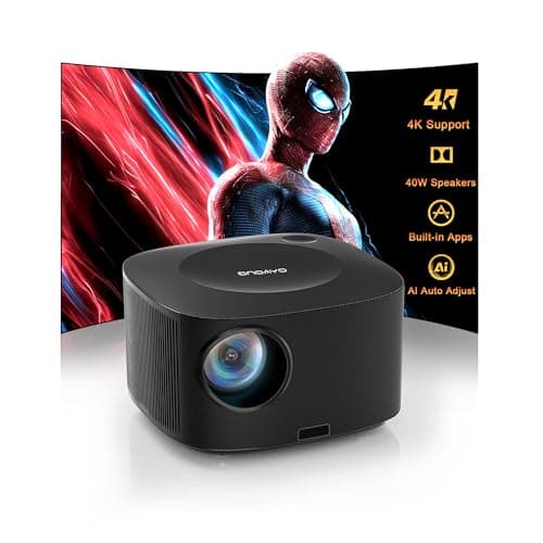 [Official Licensed Apps/3500 ANSI/40W Dolby Audio] Projector with WiFi and Bluetooth with Smart OS 2.0&AI Auto 3s Focus Outdoor-Projector-4K, ONOAYO ONO5Pro Movie Proyector for Bedroom/Celling/Home
