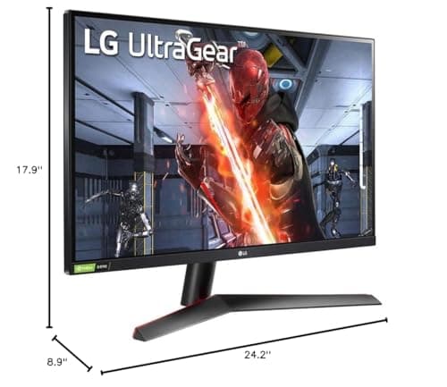 LG 27GN800-B Ultragear 27 inch QHD (2560x1440) IPS 144Hz 1ms Gaming Monitor AMD FreeSync Premium G-Sync Compatible HDR10 HDMI DisplayPort Black 10