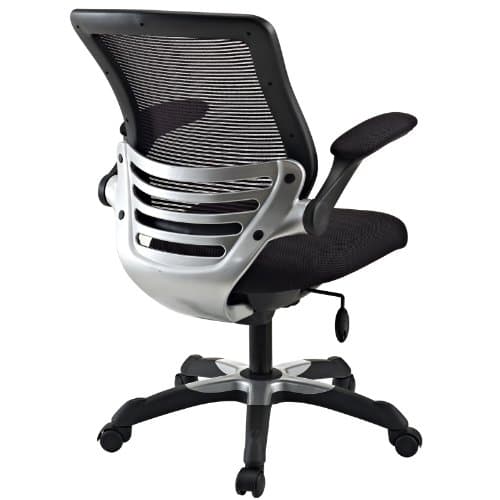 Modway Edge Mesh Back and Mesh Seat Office Chair In Black With Flip-Up Arms in Black 5