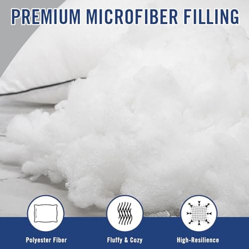 Higoom Standard Size Bed Pillows for Sleeping 4 Pack,Luxury Hotel Pillows,Comfortable and Supportive,Machine Washable,Suitable for Stomach,Back and Side Sleepers. 5