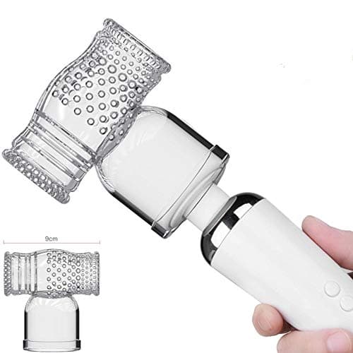 EBIEFLY 2Pcs Handheld Electric Magic Massager Wands Accessories Attachments Soft Silcione Single and Dual Channel Fit for Mini Hitachi Massage Wand (Transparent) 3