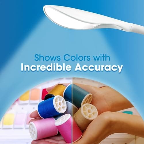 OttLite LED Desk Lamp Space Organizer with Flexible Neck Height - 4 Brightness Settings with Touch Activated Controls, Energy-Efficient Natural Daylight LEDs for Home Office, Desk, & Dorms 5