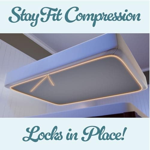 Bed Bunny Locking Fitted Bed Sheet, Stays On & Won’t Slip Off, Built-in StayFit Compression System Hugs Mattresses, AS SEEN ON TV, Wrinkle & Stain Resistant CopperSoft Fabric, Infused w/Copper 5