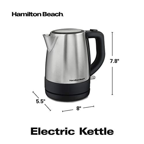 Hamilton Beach Electric Tea Kettle, Water Boiler & Heater, 1 L, Cordless, Auto-Shutoff & Boil-Dry Protection, Stainless Steel (40998) 8