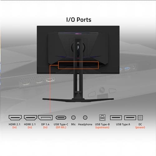 GIGABYTE - AORUS FO32U2-32" QD OLED Gaming Monitor - UHD 3840x2160-240Hz - 0.03ms GTG - AMD FreeSync Premium Pro - Type C KVM - HDMI, DP, Type C - Height Adjustable - Black 4