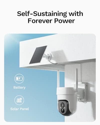 LongPlus Solar 4G LTE Cellular Security Camera Wireless, 2K No WiFi Security Camera, Solar Battery Powered Outdoor Camera Wireless, 360° View, Color Night Vision, Smart AI Detection 5