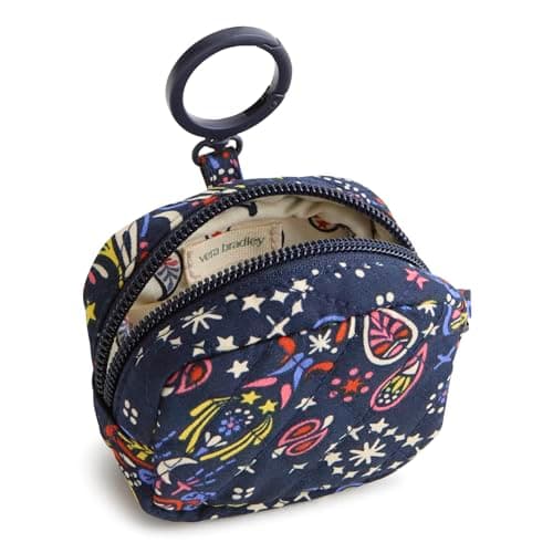Premium Cotton Zip Earbud Bag Charm, Starry Paisley, One Size 3