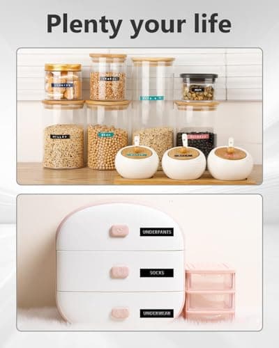 Zodzi Embossing Label Maker Machine with Tapes, Embosser Handheld Label Machine, Vintage Label Maker Embossed Labeler with 3 Rolls Emboss Tapes for Home DIY Crafting - Black 6