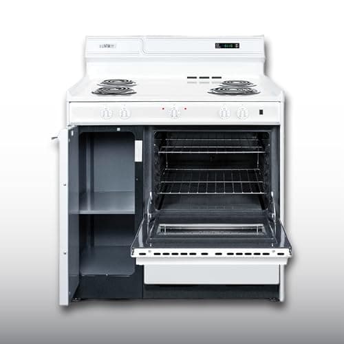 Summit 36” Electric Range, 220V Electric Coil Burners, Large 2.9 cu.ft Oven, ADA Complaint, White- WEM430KW 4