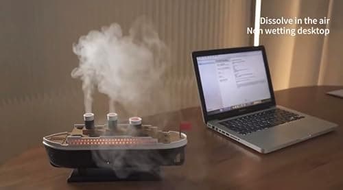 HIROGA Essential Oil Diffuser Titanic Humidifier 260ml, Cool Mist Ultrasonic Aroma Aromatherapy Diffuser with Remote Control 7 Light 2 Mist Mode Auto Shut-Off for Bedroom Office Hotel (White) 5