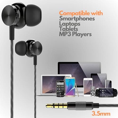 Betron BS10 Earphones Wired Headphones in Ear Noise Isolating Earbuds with Microphone and Volume Control Powerful Bass Driven Sound, 12mm Large Drivers, Ergonomic Design 8