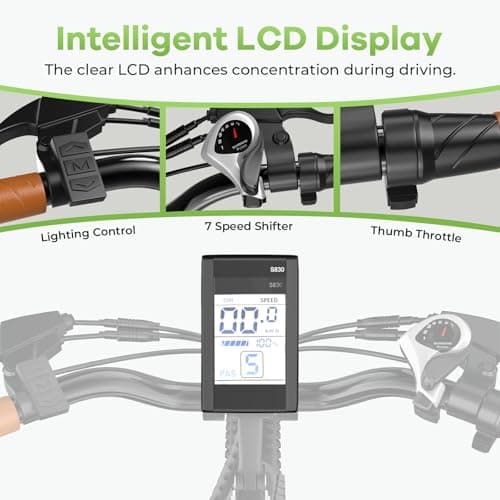 YorkE 26“ Electric Bike for Adult,1000W Peak, up 80 Miles Removable Battery Ebike,Adult Electric Bicycles for All Terrain,Men Women E Bike for Commute, 7-Speed Ebike 8