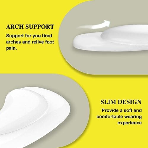 ASRAM Arch Support,Soft Gel Insole Pads,High Heel Inserts, Reusable Arch Cushions Best for Flat Feet and High Arch Pain,Plantar Fasciitis Relief, for All Day Pain Relief and Comfort.(6Pairs,0.3Inch) 5