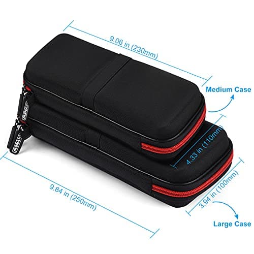 Skynew Power Bank Hard Travel Case Medium Compatible RAV Power 26800/20100/20000mAh, Anker Power Core 26800mAh/ PowerCore +26800mAh, INIU 10000mAh and Miady 10000/15000mAh (Medium Black) 6