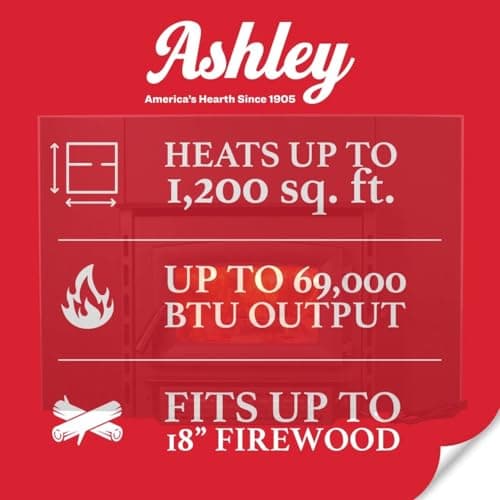 Ashley Hearth AW1820E 1,200 Sq. Ft. Wood Stove Insert , Black 5