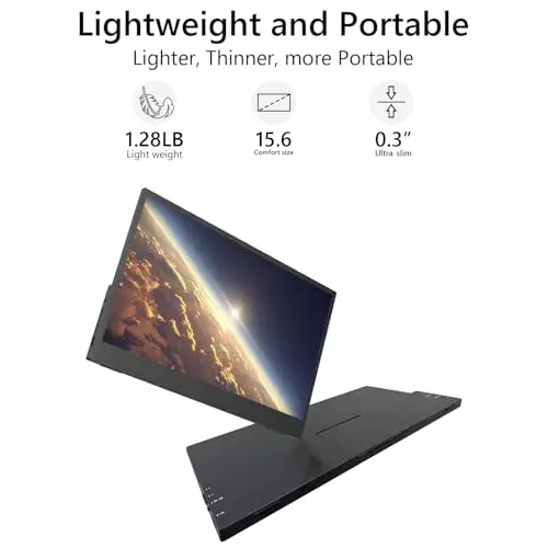 4K Portable Monitor, 15.6 Inch Screen Extender 3240×2160 UHD, 500 Nits 100% sRGB with 45° Adjustable Stand, HDMI & USB-C Computer Display for Travel Monitor Laptop & PC Mac Phone PS4 PS5 Switch 7
