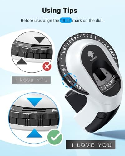 Phomemo Embossing Label Maker Machine, Vintage Embossed Label Maker, Retro Embosser Labeler with 6 Rolls Label Tapes, Old School Label Makers Waterproof for Home Office Kids DIY Crafting -Black 9