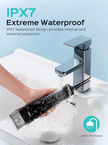 COSLUS E40 Portable Water Flosser for Teeth: 10 Pressure Settings Professional Water Dental Pick for Orthodontic, Braces & Sensitive Gums - Cordless for Travel Use, for Adults Teens, BPA-Free 8