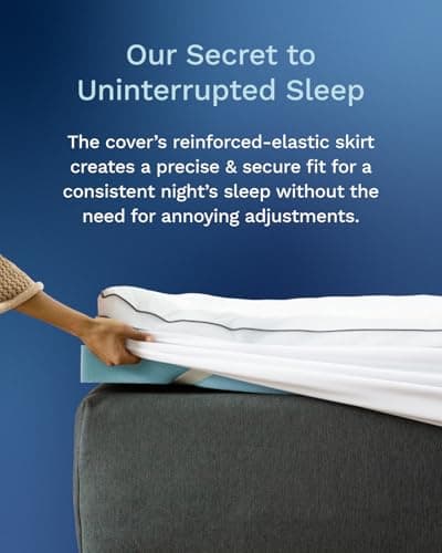 ViscoSoft 4 Inch Pillow Top Memory Foam Mattress Topper Queen - Cooling Hybrid Lux Dual Layer Mattress Pad - CertiPur-US Certified 6