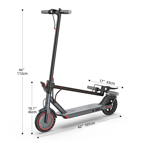 Electric Scooter Adults, Powerful 350W E-Scooter, Max 19 Mph & 15-19 Miles Range Scooters, Folding Scooters with 8.5" Solid Tires, Commuting Scooter Kick Scooter with APP Control (Seats Optional) 8