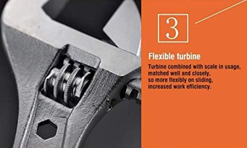 Edward Tools Pro 8" Adjustable Wrench - Carbon Steel Adjusting Design - Crescent Pro Grip for Greater Leverage - Adjustable Width - Spanner Handle 5