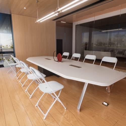 VINGLI White Plastic Folding Chairs, Set of 2, Heavy-Duty Commercial Seats with Steel Frame, 350 lb Capacity, for Indoor & Outdoor Events, Office, Wedding, Party & Dining (2, White, S) 8