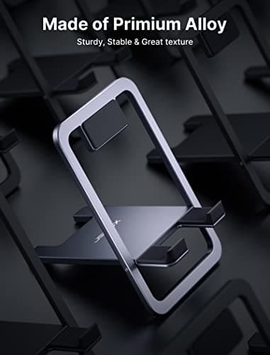 JSAUX Universal Tablet Stand, Portable Foldable Tablet Holder for Desk Compatible with iPad mini/Air, Samsung Galaxy Tab, Kindle Fire, Steam Deck, Switch 2, ROG Ally, iPhone and Other Tablets-Gray 8