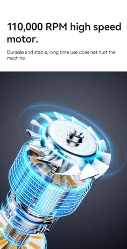 Turbine Engine Fan, Portable Rechargeable Wireless Blow Dryer, USB Rechargeable Hair Dryer, 4 Levels Wind Speed Adjustment, Wireless Hair Dryer for Home/Travel Hair Care Dryer 6