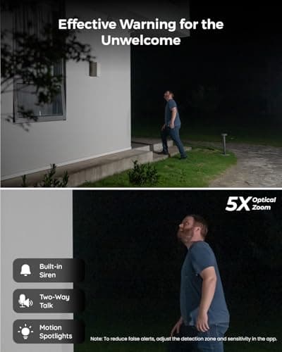 REOLINK RLC-811A PoE IP Wired Security Camera 4K - 123° FoV, 5X Optical Zoom for Outdoor Usage, Color Night Vision, Human/Vehicle/Pet Smart Detection, 2 Way Talk, Up to 512GB microSD Card 5