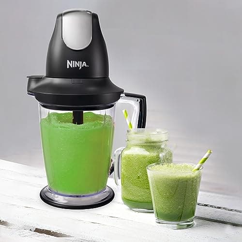 Ninja QB1004 Blender/Food Processor with 450-Watt Base, 48oz Pitcher, 16oz Chopper Bowl, and 40oz Processor Bowl for Shakes, Smoothies, and Meal Prep,Black 12