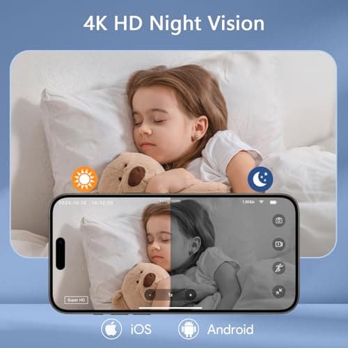 Shibet Hidden Camera, Nanny Cam Wireless, 2K Mini Security Camera WiFi/No WiFi Use, Free Cloud & SD Storage, Nanny/Pet/Baby Monitor with Magnetic Mount - 2025 Upgraded 5