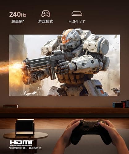 CACACOL S7 Ultra Max 4K Projector Triple Color Laser 5800 CVIA Lm 0.8~1.6:1 Throw, MT9681 8G 128G, Dolby Vision & Audio DTS HD HiFi Stereo Speaker, Android Chinese OS with KD3 Google TV Stick 9