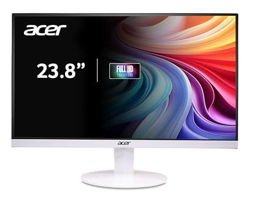 acer SB240Y G0wi 23.8" IPS Full HD Ultra-Slim Edge-to-Edge Gaming Office Monitor | Adaptive-Sync Support (FreeSync Compatible) | Up to 120Hz Refresh | 1ms (VRB) | Tilt | HDMI & VGA Ports | White