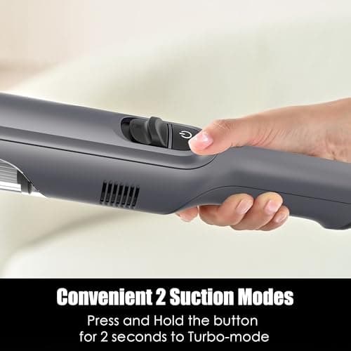 PROMOMO Handheld Vacuum Cordless, Lightweight 1.4lb with Powerful Suction, Charging Dock, Single Touch Empty and Detachable Dust Cup 5